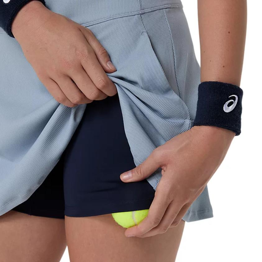 Asics Сетчатая теннисная юбка с растяжкой, быстросохнущая, с круглым вырезом, женские юбки 2042A444-301