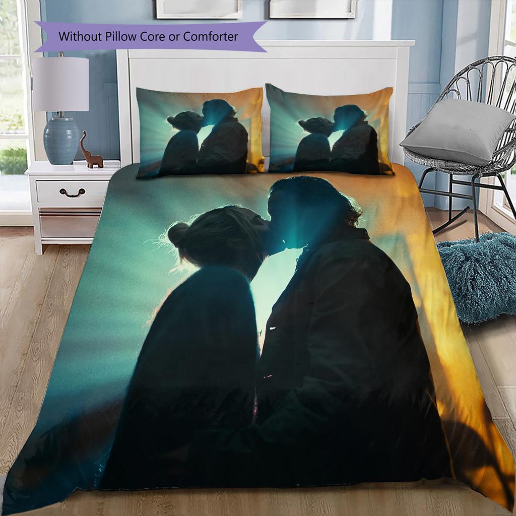 The Joker and Harley Quinn Bedding Set, 1 Duvet Cover & 2 Pillowcases, Suitable for Home, Ideal Gift for Fans