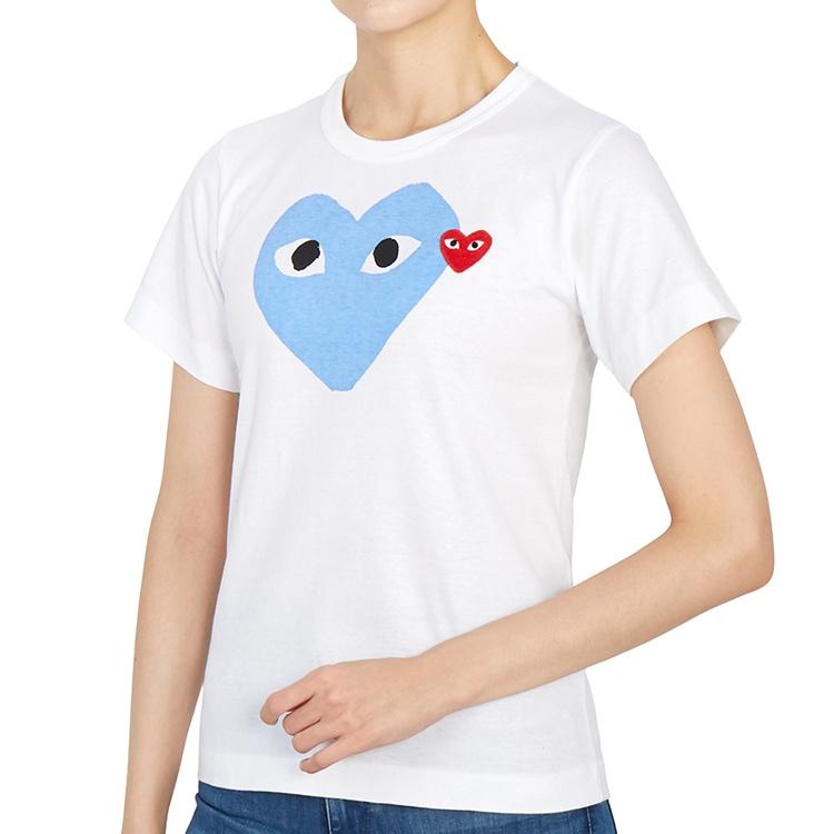 Comme des Garçons PLAY (WMNS) COMME des GARCONS FW25 PLAY Colored Heart T-Shirt 'White' Women's AZ-T105-051-2