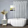 With Hooks Transparent Bathroom Curtain Liner Metal Grommet Bathtub Partition Curtain  Restroom