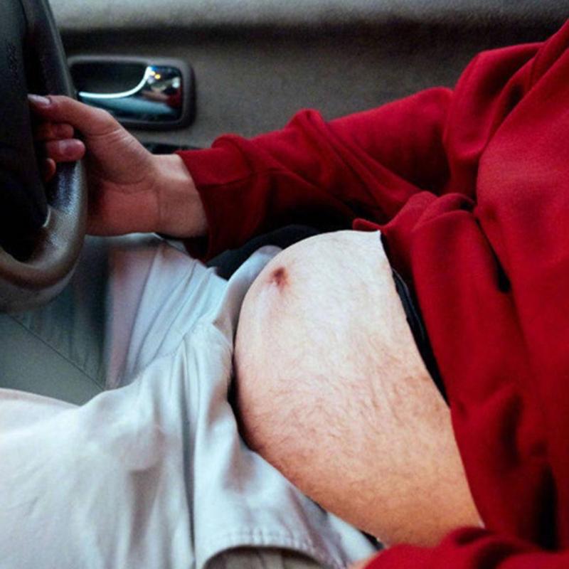 3D Beer Belly Waist Bag PU Novelty Anti-theft Organizer Pouch Fanny Pack