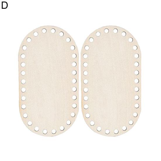 2 шт. Корзина Деревянное дно Без заусенцев Ручная работа DIY Легко работать Плетеная сумка Заготовка Деревянная основа Материалы для плетения для подарка