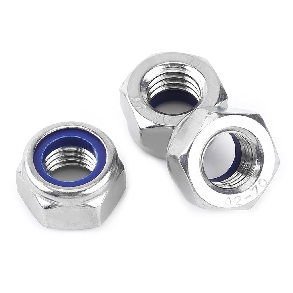 165 шт. Набор контргаек из нейлона SS304 из нержавеющей стали M3 M4 M5 M6 M8 M10 M12