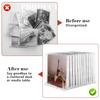 2 шт. Прозрачный акриловый держатель для CD, стойка для DVD, подставка-органайзер для хранения виниловых пластинок, 7 слотов, коробка-лоток для хранения CD для медиа-полки