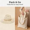 Breathable Foldable Sun Hat UV Protection Wide Brim Women Beach Hat Lightweight Soft Packable Knit Fedora Hat Summer Season