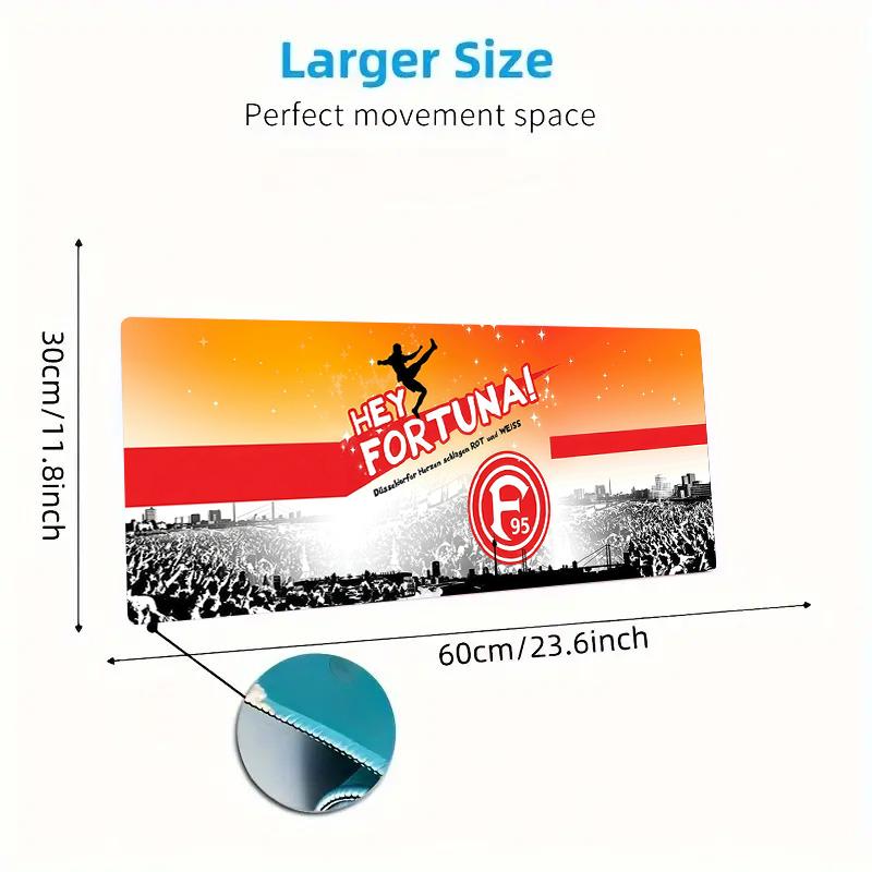 Fortuna Düsseldorf Color Mouse Pad Large Gaming Table Cushion Non-slip Laptop Tablet Big Mousepad XXL Mat Mini PC Playmat With Lock edge