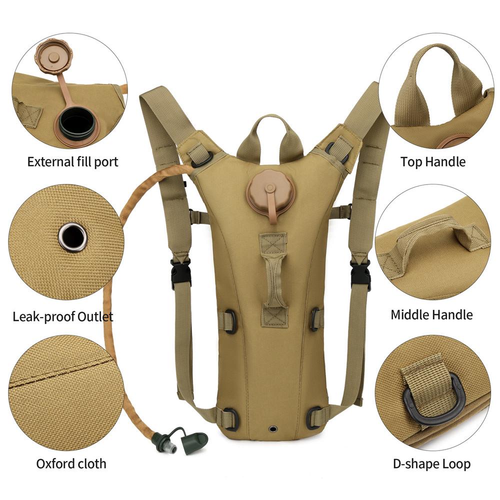 Sport Hydration Pack Backpack Waterproof Nylon Water Bag With 3l Bladder For Hiking Cycling Climbing Outdoor Sports Gear