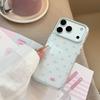 Lace-patterned heart-shaped Apple 17 Pro phone case, iPhone 16 fresh ins style, 14 soft case, 13 compatible, 15 transparent