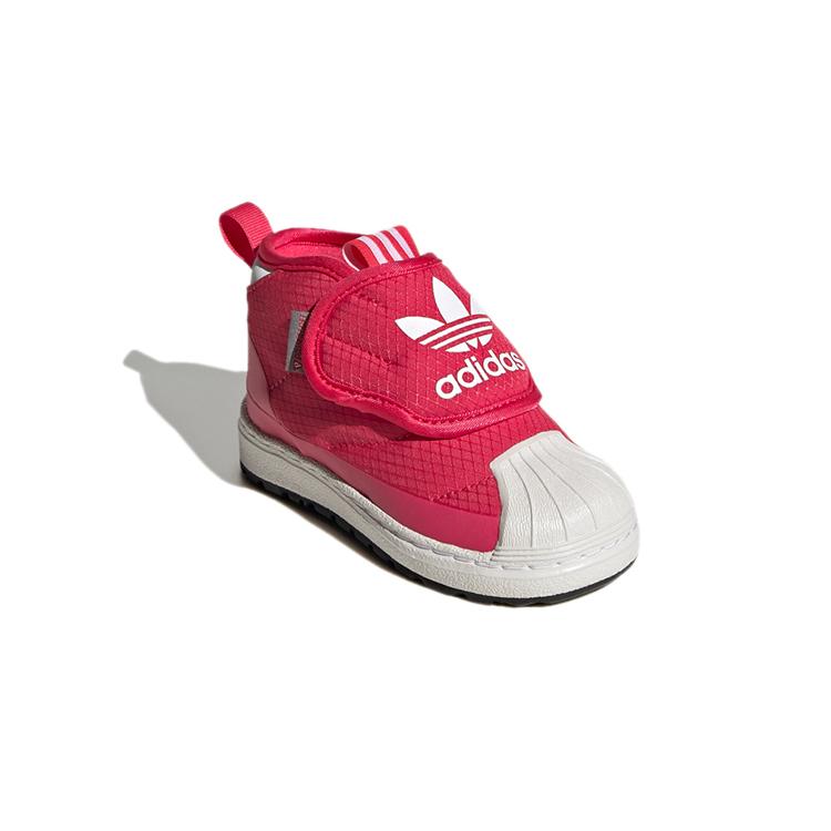 adidas Оригинальные SUPERSTAR 360 Удобные Термо Утепленные Детские Кроссовки для Малышей Розовые Белые для Младенцев и Малышей FV7270