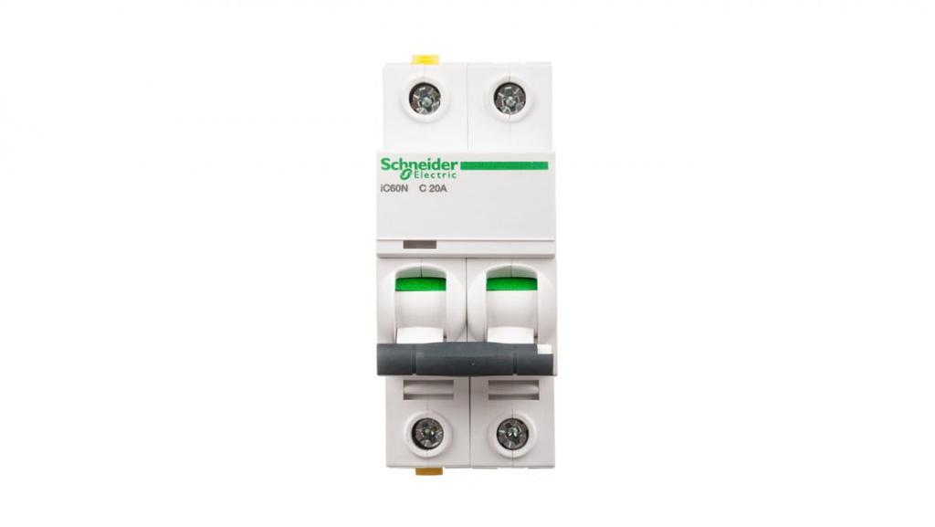 Circuit breaker 2P C 20A 6kA AC iC60N-C20-2 A9F04220
