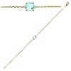 [Q8155] - Gold Plated Bracelet 'Sissi' Aquamarine Gold - 6 Mm