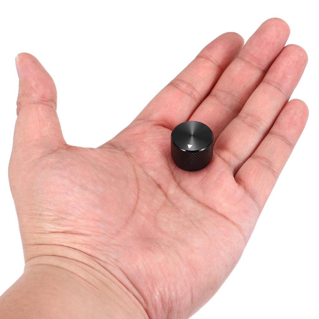 Uxcell Aluminum Potentiometer Universal Volume Tone Control Knob with Arrow Indicator for Black 4-Piece Knob, 1/4" (6mm) Guitar, 3/5" (20x15.5mm)