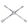4 Way Lug Wrench Cr Plated Steel Tire Lug Nut Wrench for Cars Light Trucks SUVs RVs Pickup