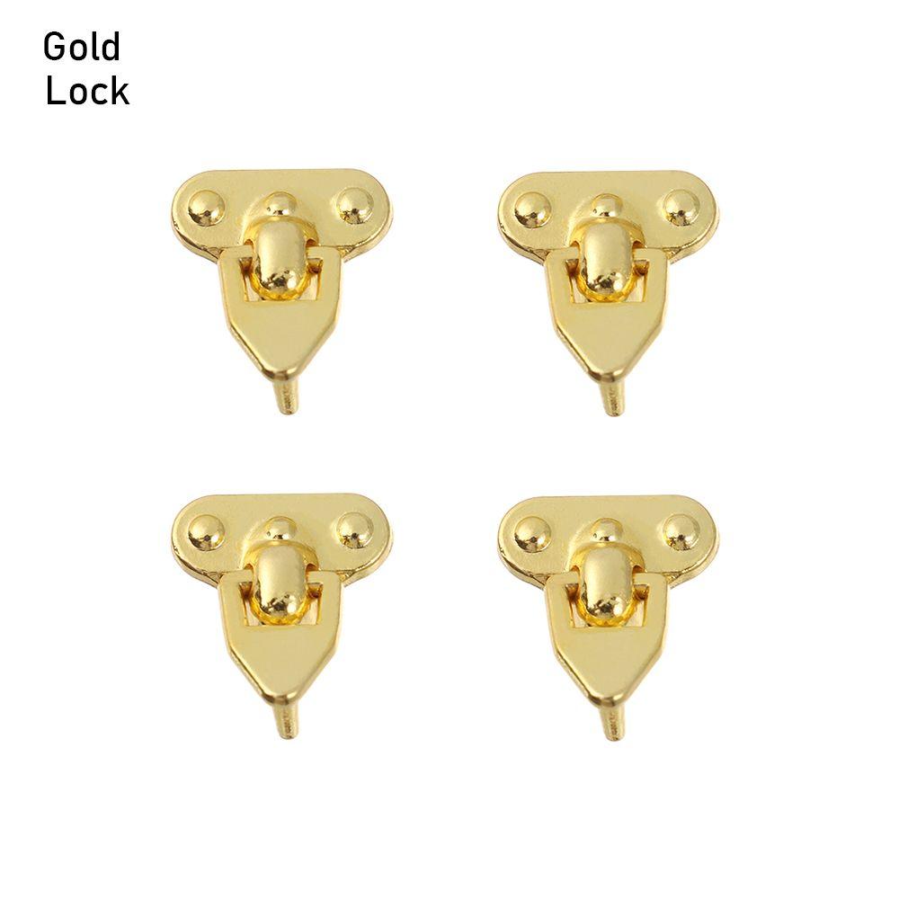 Metal DIY Manual Suitcase Box Mini Metal Crafts Trunk Locks Case Corner Protector Doll Bags Parts