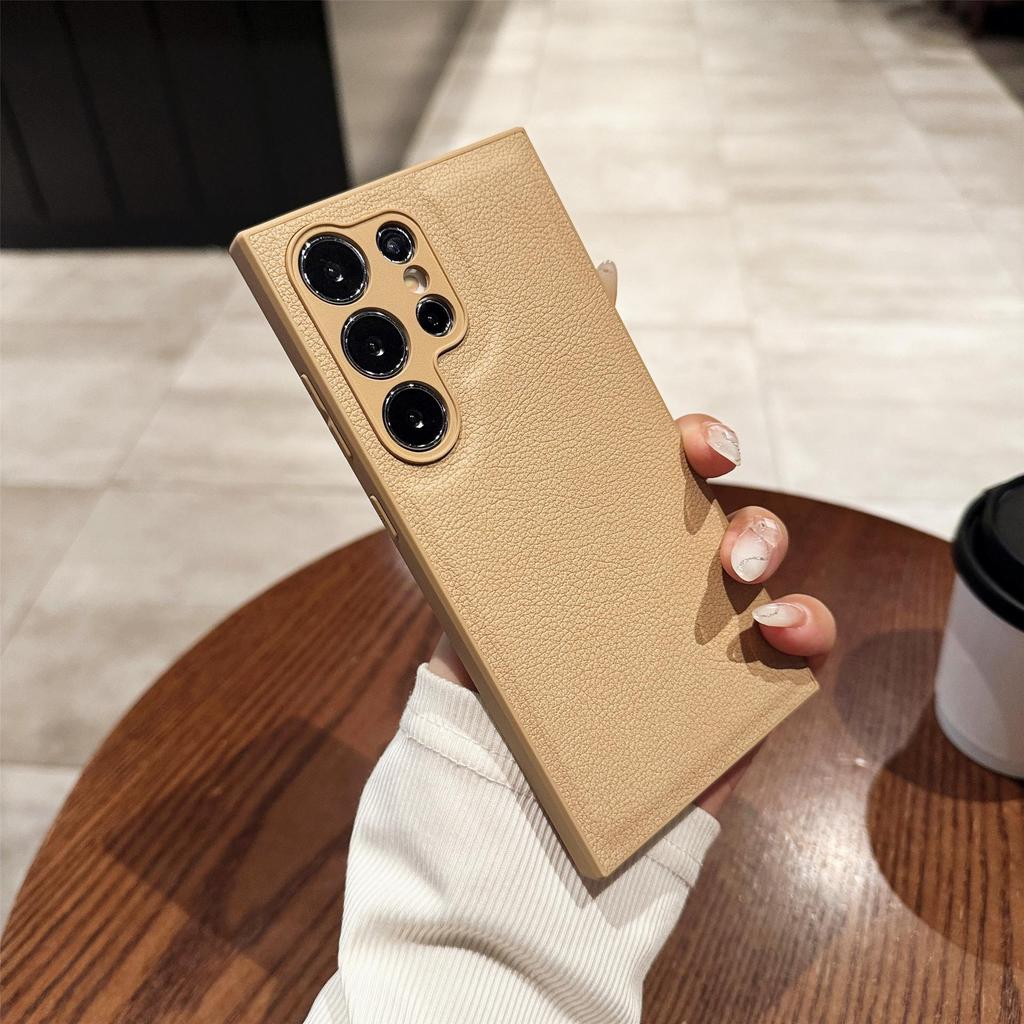 Защитная крышка с текстурой кожи для Samsung S23/S24/S25+/S26 - Полностью закрывающий летний чехол для телефона