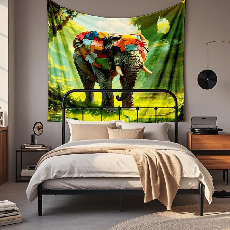 Boho Style Mandala Elephant Tapestry Wall Hanging Living Room Bedroom Decor