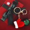 Hat Xmas Handmade Crochet Pendant Korean Style Key Ring Christmas Key Chain Women Key Buckle