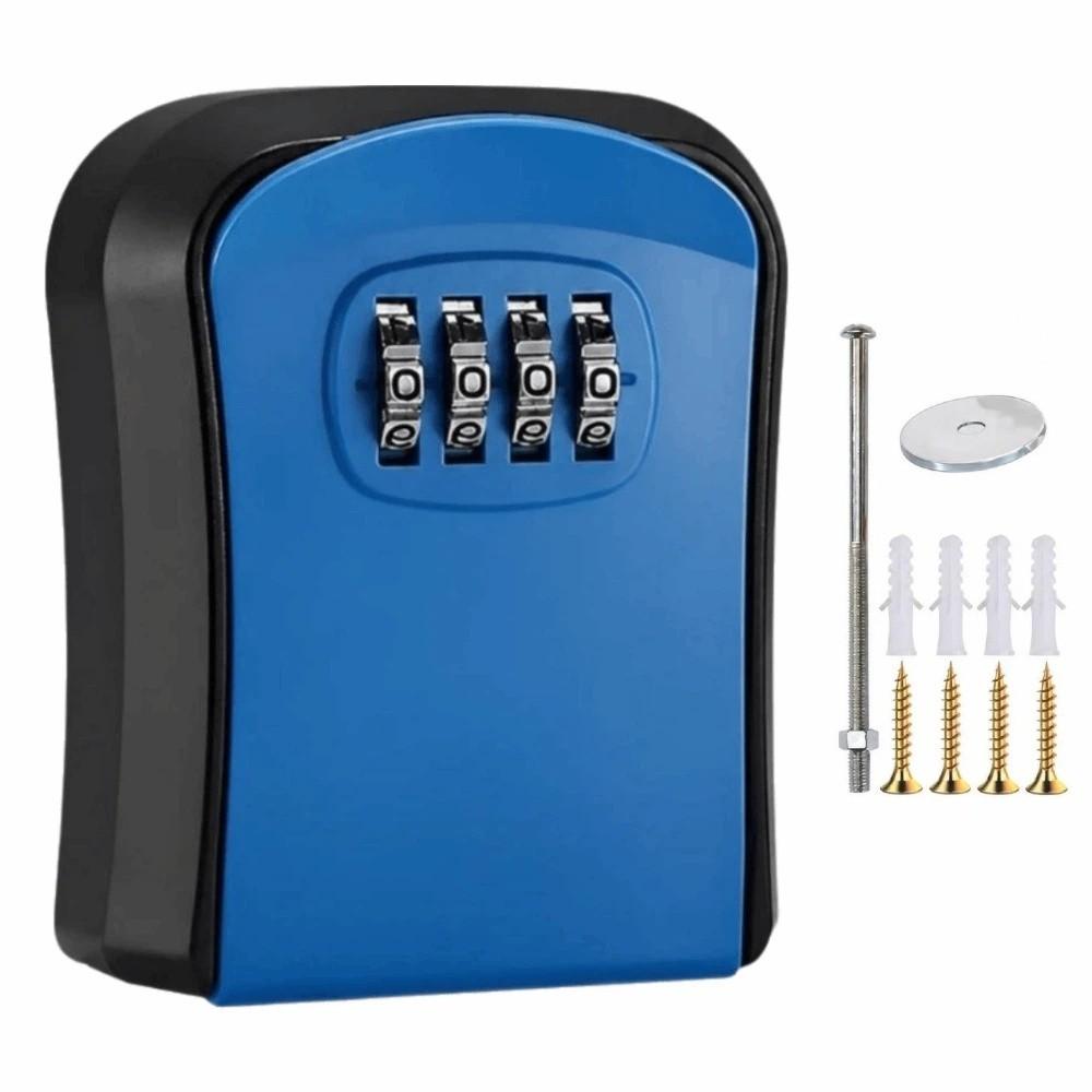 Wall Mounted Key Lock Box Sturdy Combination Lock Box Key Safe Storage Construction Site