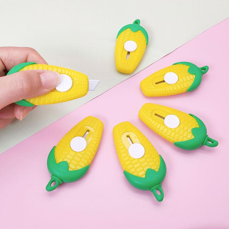 Мини-нож для кукурузы с рисунком из мультфильма - симпатичный студенческий резак для бумаги и лезвие для экспресс-распаковки