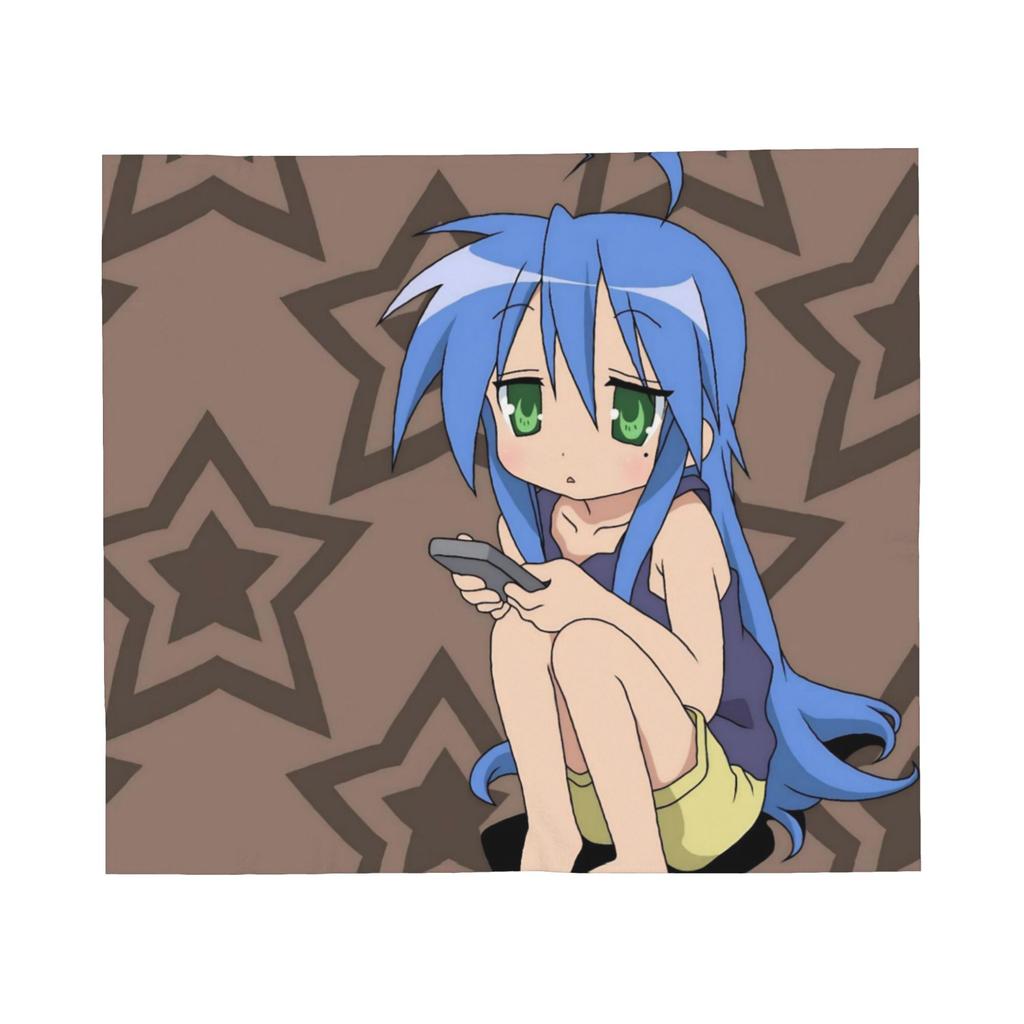 Anime Lucky Star Blanket Fuzzy Funny Warm Throw Blankets for Home Decoration