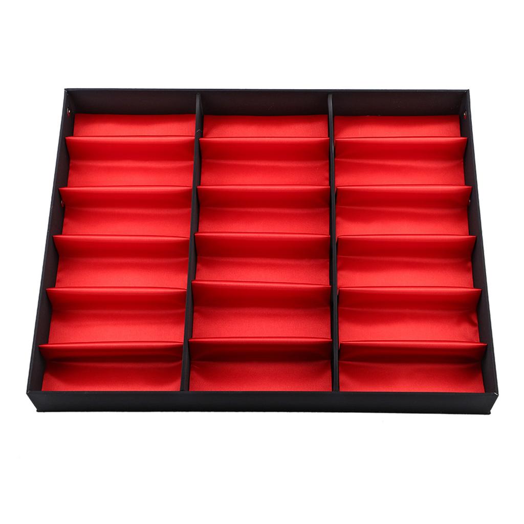 18 сеток, подставка для очков, коробка для хранения солнцезащитных очков, органайзер для очков, ювелирных изделий