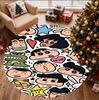 Crayon Shin Pattern Round Rug, Indoor/Outdoor Mat, for Picnic, Gameroom, Bedroom, Office, Living Room, Home Decor Carpet, Birthday Gift