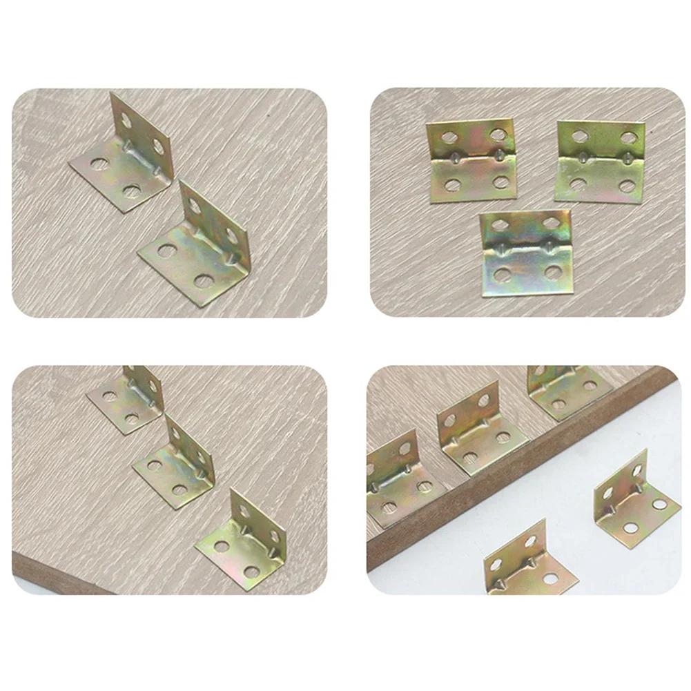 20 шт. 90-градусные угловые кронштейны для шкафа, крепеж для угловой скобы из нержавеющей стали, настенные кронштейны, фиксированная мебельная фурнитура для дивана