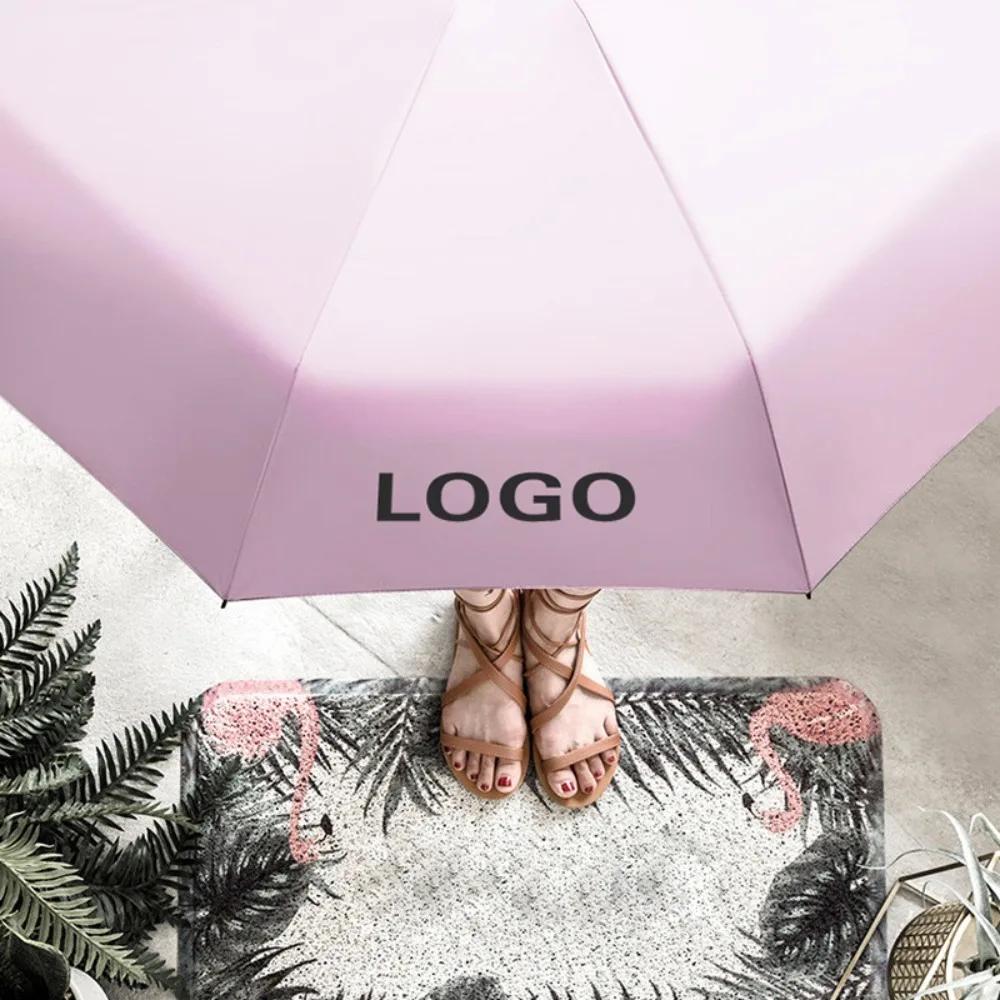 Новый капсульный зонт с пятью отделениями для очков, ультралегкий мини-карманный черный резиновый козырек, компактный и солнечный УФ-зонт