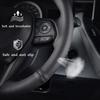 Car Steering Wheel Cover Hand Sewn Black Leather For Volkswagen Golf 5 Mk5 Passat B6 Tiguan 2007-2011 Car Accessories