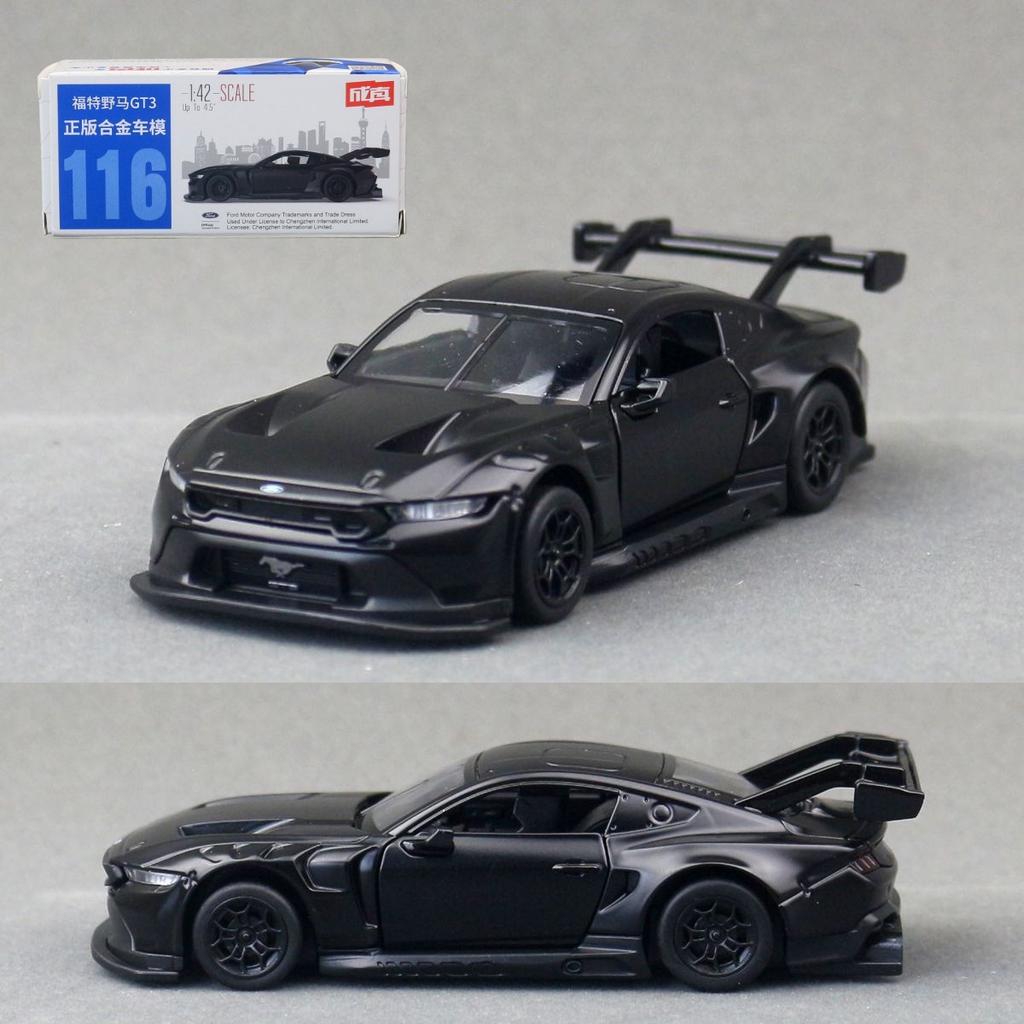 1/42 Ford Mustang GT3 Металлическая модель автомобиля Литье под давлением и игрушечные транспортные средства Модель автомобиля Масштабная модель Миниатюрная модель автомобиля Игрушки для детей