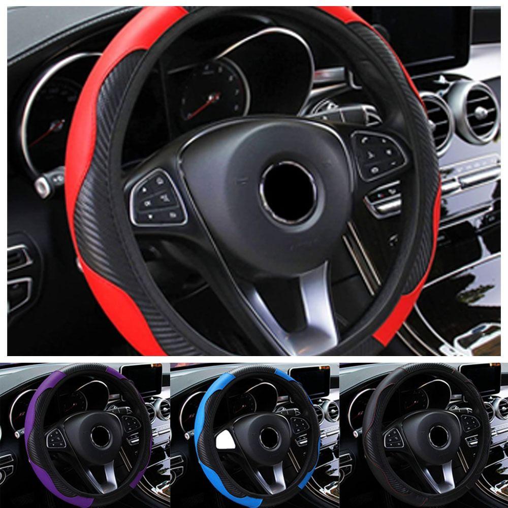 Fiber Car Interior Automobile Decoration Handlebar Cover Multiple Colour Car Steering Wheel Cover