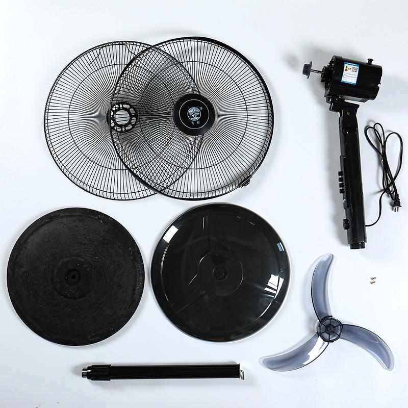 Промышленный напольный вентилятор Flying Brand 18" высокой мощности 450 мм с лезвием в форме бычьего рога [Черный]