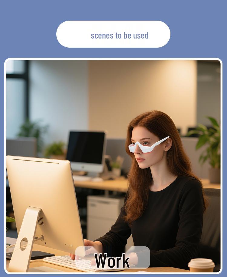 Умный массажер для глаз с красным светом: Перезаряжаемое устройство для красоты и защиты глаз