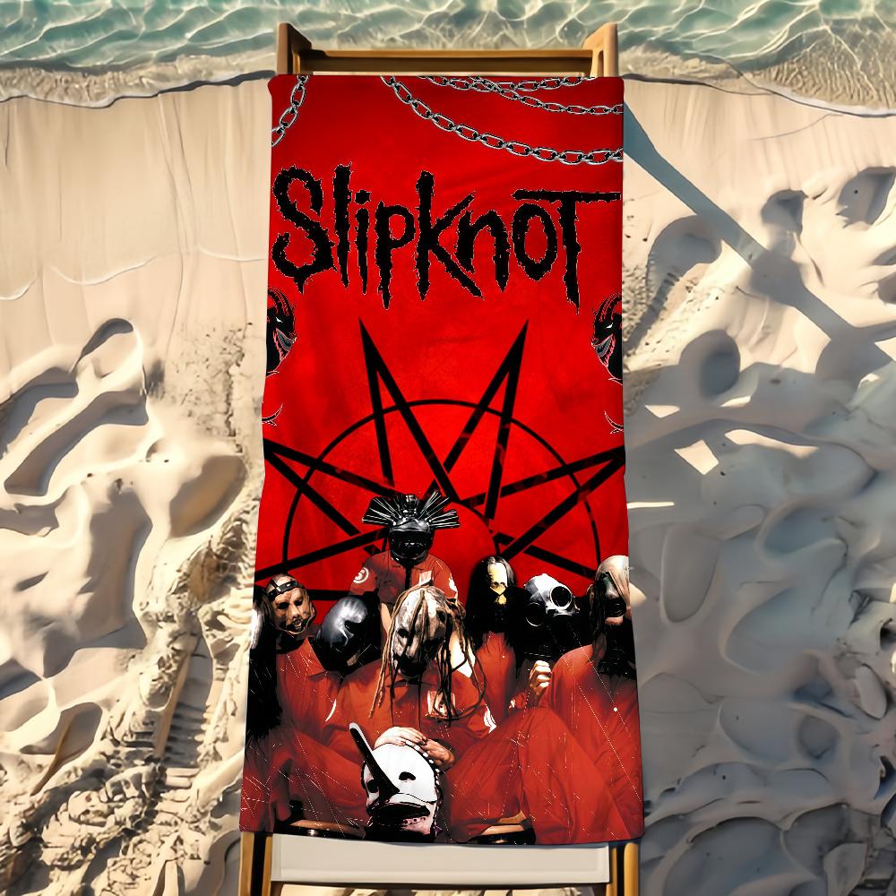 Rock Band S-Slipknot Полотенце Пляжное Полотенце Дорожное Легкое Приятное для Кожи Для Бассейна Пляжа Кемпинга Круиза Лето