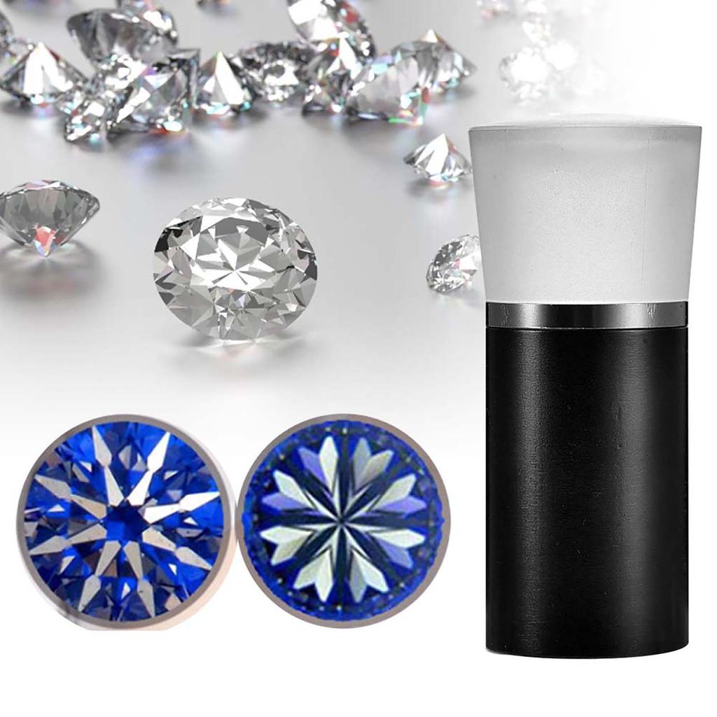 Сердца и стрелы Драгоценные камни Алмазная резка Лупа 10X Увеличительное стекло Ювелирные изделия Просмотрщик (черный)