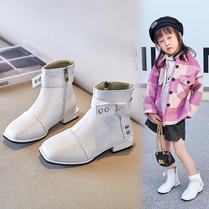 Comfortable Little Girl Shoes High Heeled Kids Martin Boots