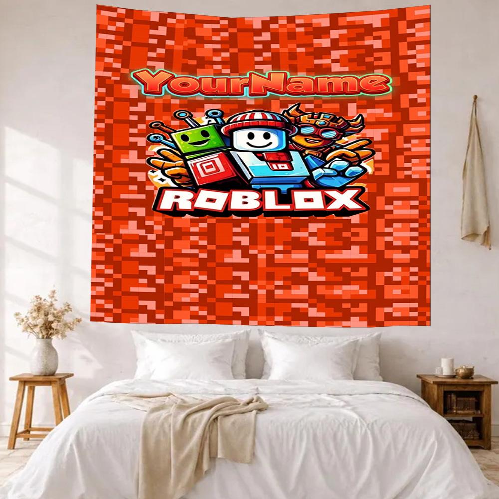 Roblox Custom Your Name Wall Decor Tapestry Art For Pet Memorial Birthdaywedding Party Backdrop Family Gift