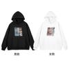 Autumn and winter fleece hooded sweater for men and women couple loose top trendy pullover jacket