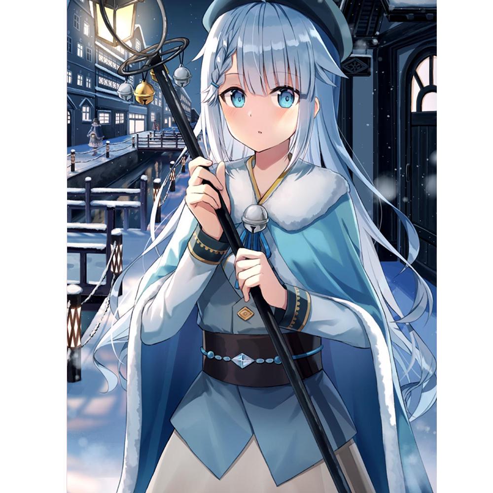 5D DIY круглая Алмазная картина Аниме Алмазная вышивка Полный домашний декоративный подарок