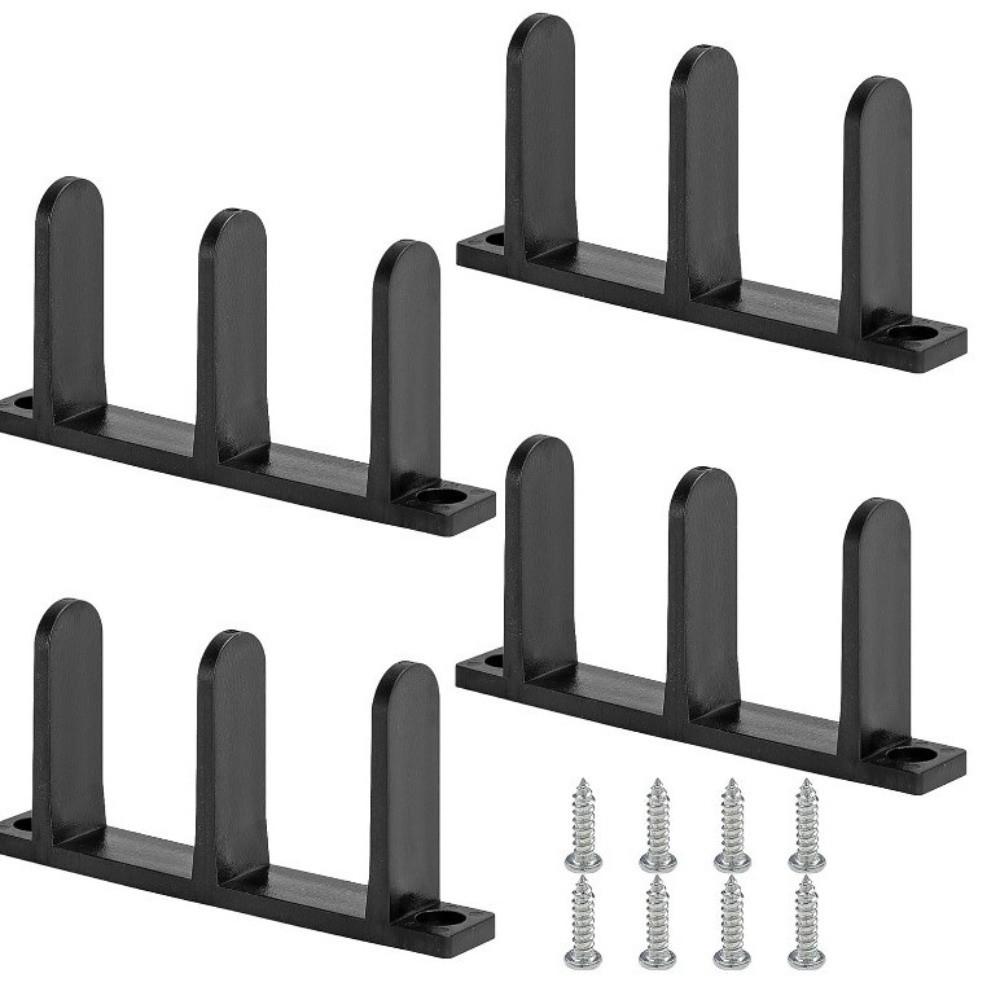 4pcs Plastic Material Sliding Door Guide Wear-Resistance Bottom Floor Track  Door Replacement