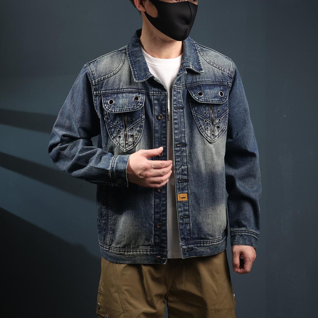 2025 Men's Retro Denim Jacket | American Vintage Style | Casual Outerwear