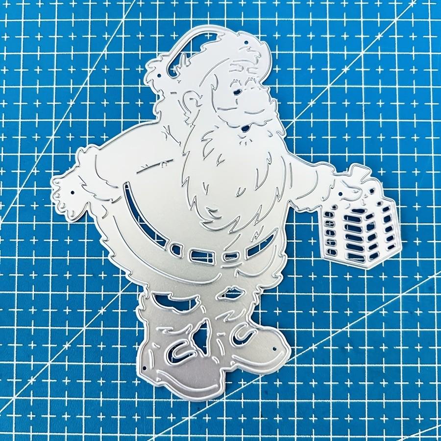 3 шт. Вырубки с рождественскими элементами для изготовления открыток, Рождественские вырубки Санта-Клауса, Рождественская вырубка снеговика, Металлическая форма для вырубки для скрапбукинга