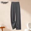 Women's Elastic Waist Draped Wide-Leg Suit Pants
