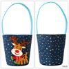 Christmas Gift Bag Fruit Candy Sack Storage Bucket for Kids Holiday Decoration Non-Woven Festive Cartoon Design