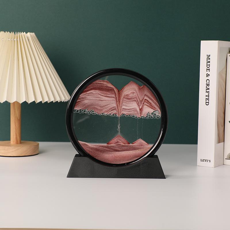 Sandscape Рамка для живой песочной анимации Зыбучий песок 3D Динамические жидкие песочные часы Кинетическая песочная картина Текущий песок Офис Домашний декор Подарки