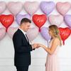 Ins Style 18inch Love Hearts, Aluminum Foil Balloons, Very Suitable for Valentine's Day, Birthday Parties, Engagement Weddings, Confession of Lo