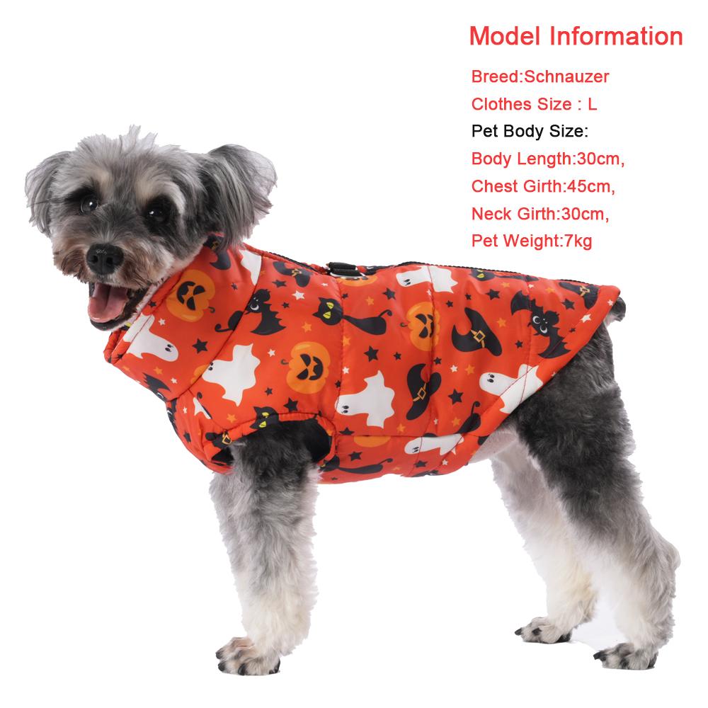 Winter Dog Jacket Halloween Small Dogs Clothes Cats Coat Fashion Festival Costume Puppy Outfits Waterproof Pet Vest Outfits Pug