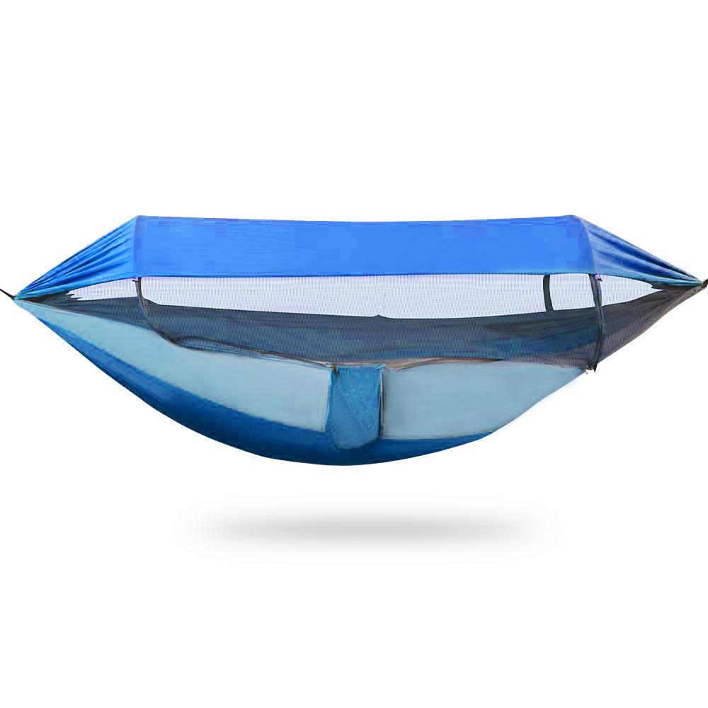 New Double‑person Anti‑rollover Hammock With Mosquito Net Quick‑open Swing Canopy For Outdoor Camping Sunshade