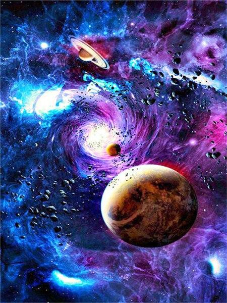 5D Алмазная картина Полный Круглый Квадратный Пейзаж Стразы Алмазная Вышивка Распродажа Космическая Мозаика Домашний Декор