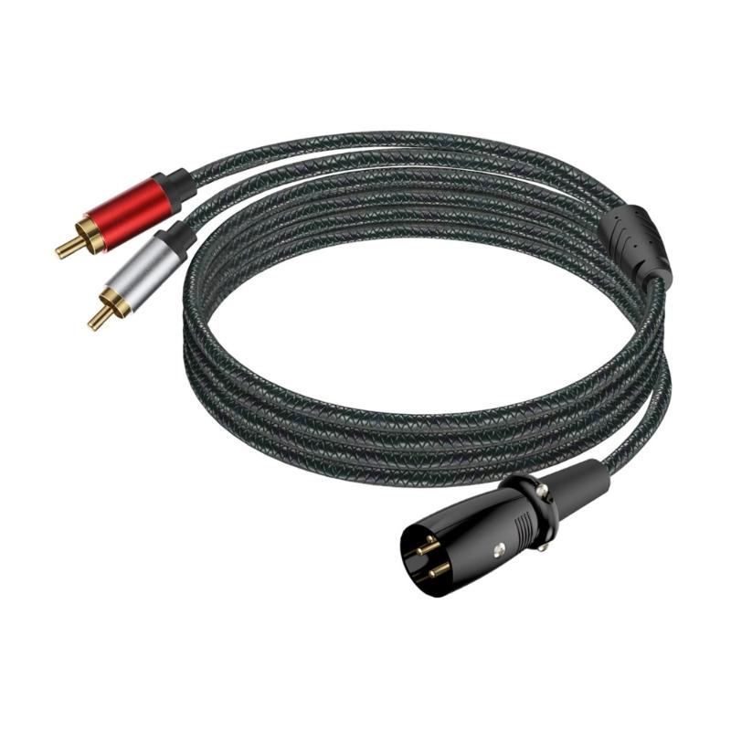3-контактный штекер на 2 RCA штекера Разветвитель 3-контактный на 2 RCA Стерео Патч-кабель для звука Соединительный Кабель-дубликатор Адаптер